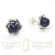 Orecchini Argento con Perle Nere